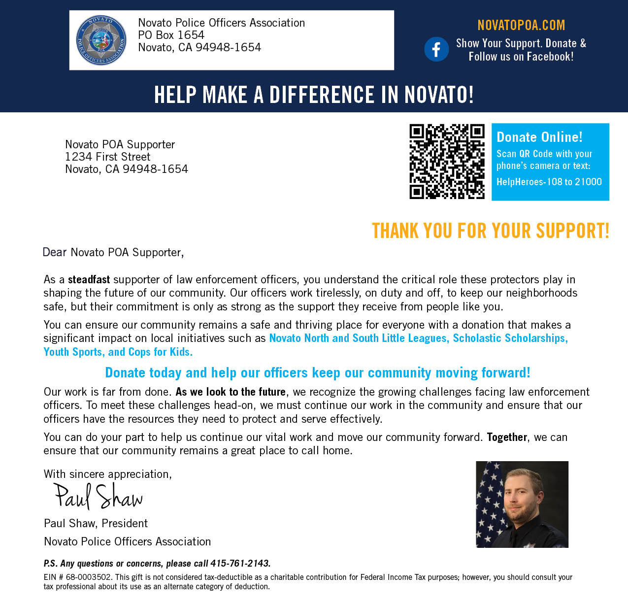 Donation Letter